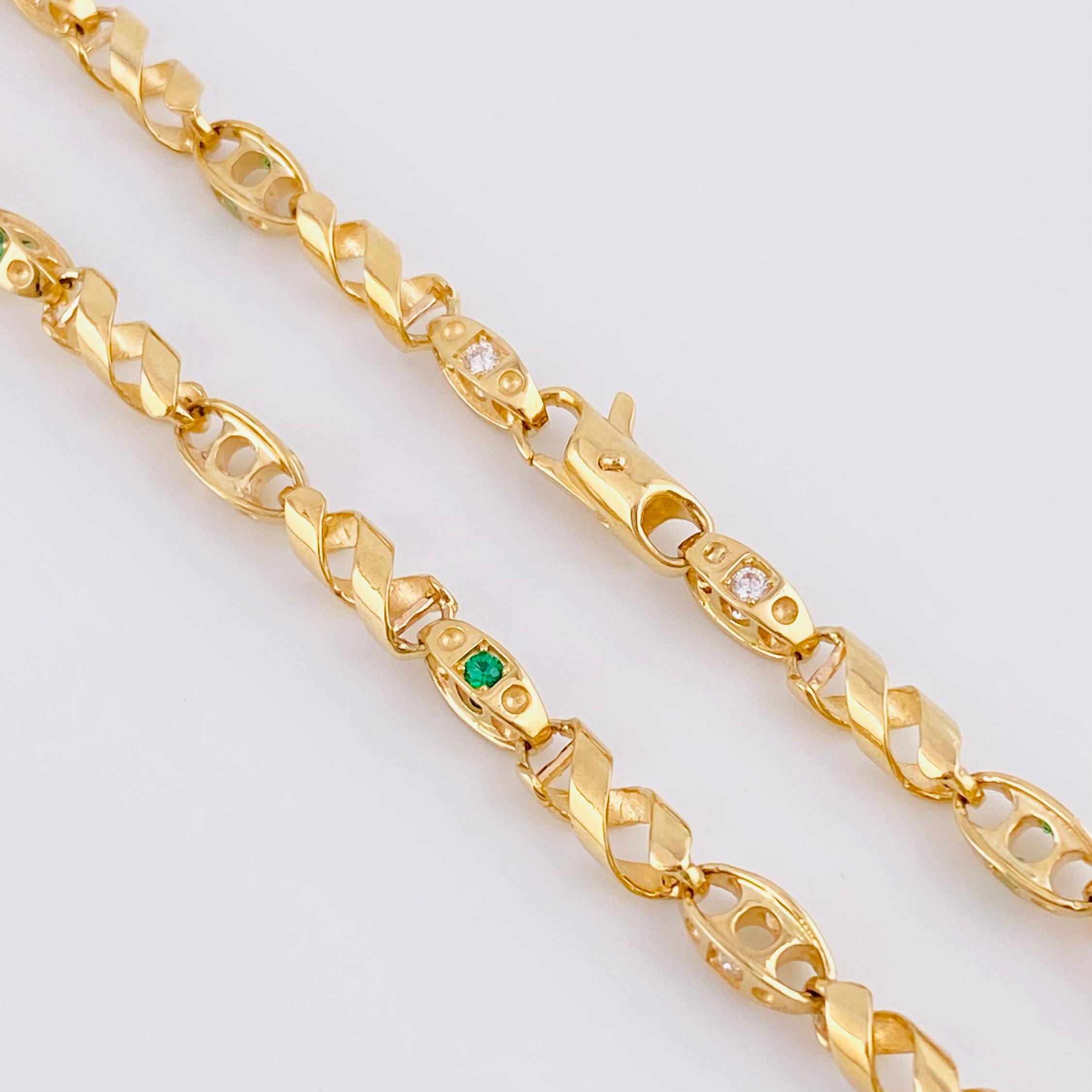 Cadena Rustica Espiral Adn 39.6 g / 25 1/2 in / 4.7 mm Oro Amarillo 18K