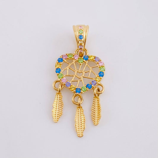 Dije Atrapasueños Multicolor 1.55 g / 1 in Oro Amarillo 18K