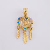 Dije Atrapasueños Multicolor 1.55 g / 1 in Oro Amarillo 18K