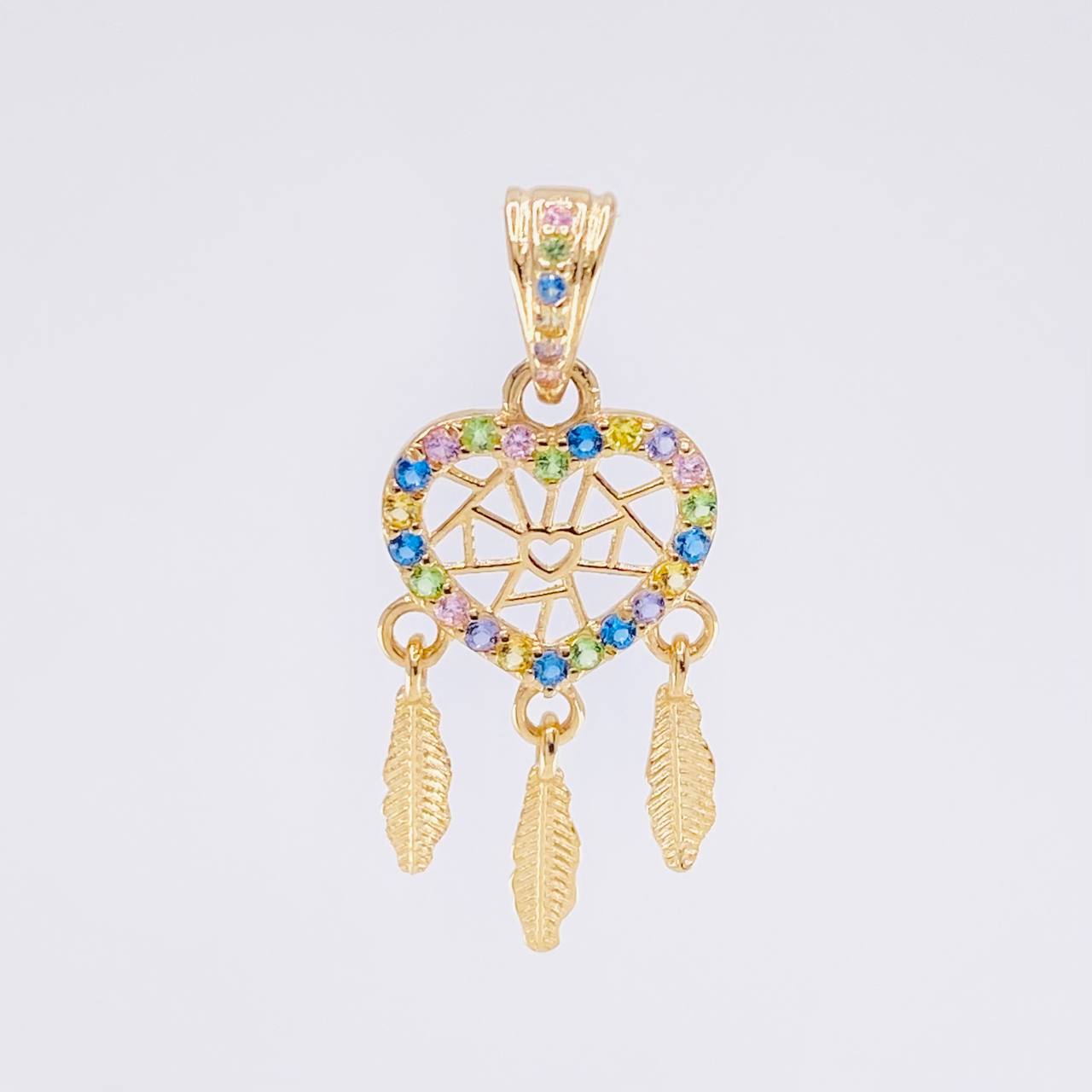 Dije Atrapasueños Multicolor 1.55 g / 1 in Oro Amarillo 18K