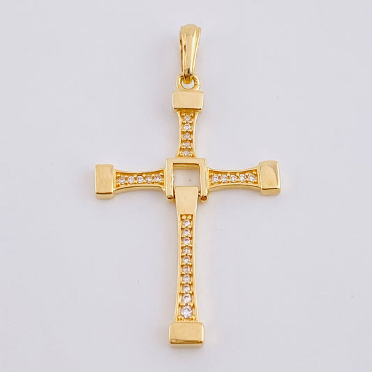 Dije Cruz Movil 3.05 g / 1 3/4 in Oro Amarillo 18K