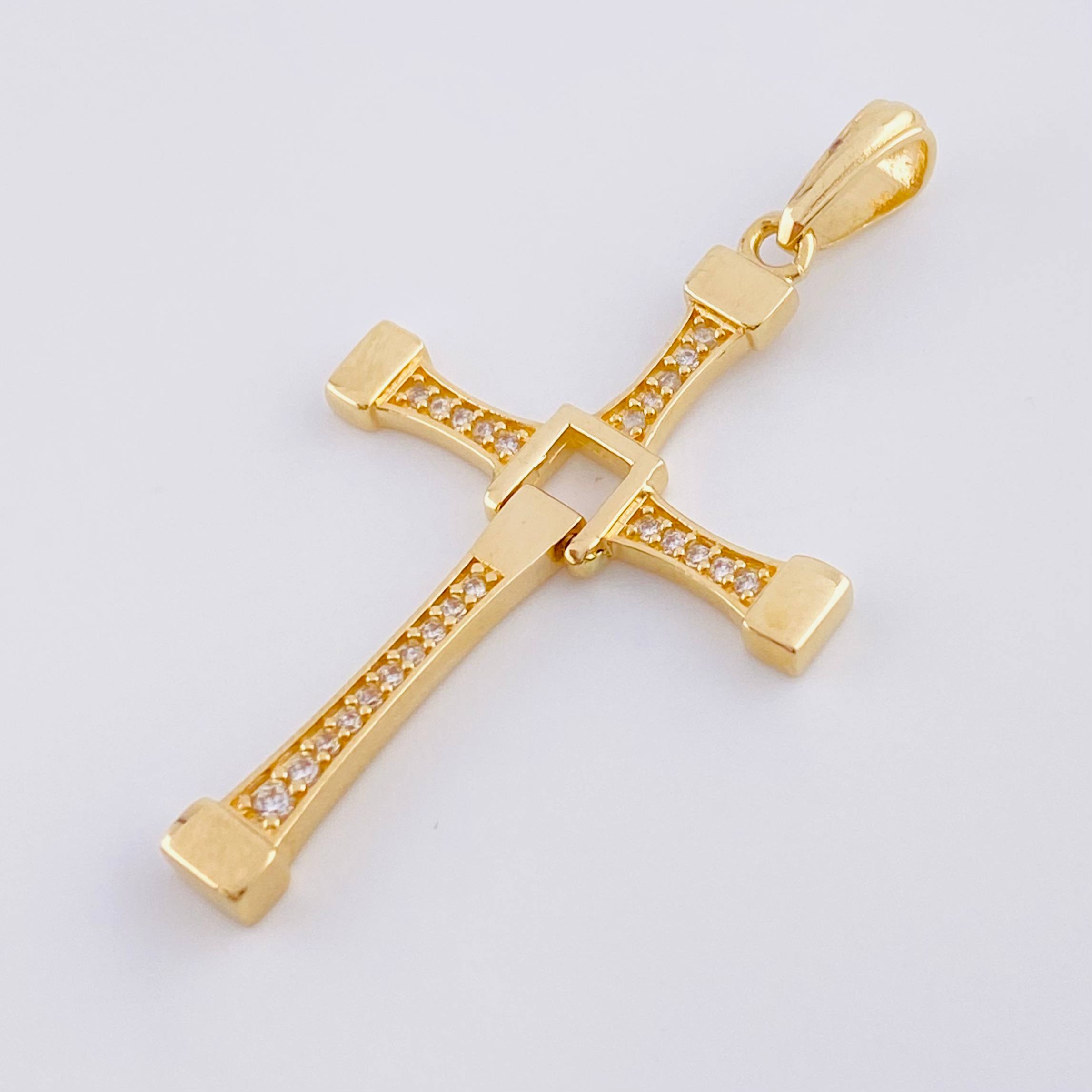 Pendant Mobile Cross 3.05 g / 1 3/4 in 18K Yellow Gold