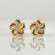 Stud Earrings Flower Helix 0.65gr / Three 18K Gold
