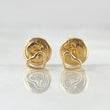 Stud Earrings Heart 0.45gr / 18K Yellow Gold *