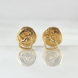 Stud Earrings Heart Silhouette 0.4gr / 0.2in / 18K Gold +0$