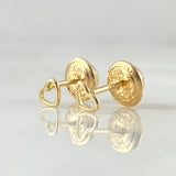 Stud Earrings Heart Silhouette 0.4gr / 0.2in / 18K Gold +0$