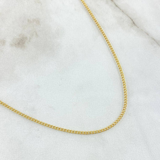 Cadena Cubana 1.3gr / 19 3/4 in / 1.5mm Oro Amarillo +1 18K