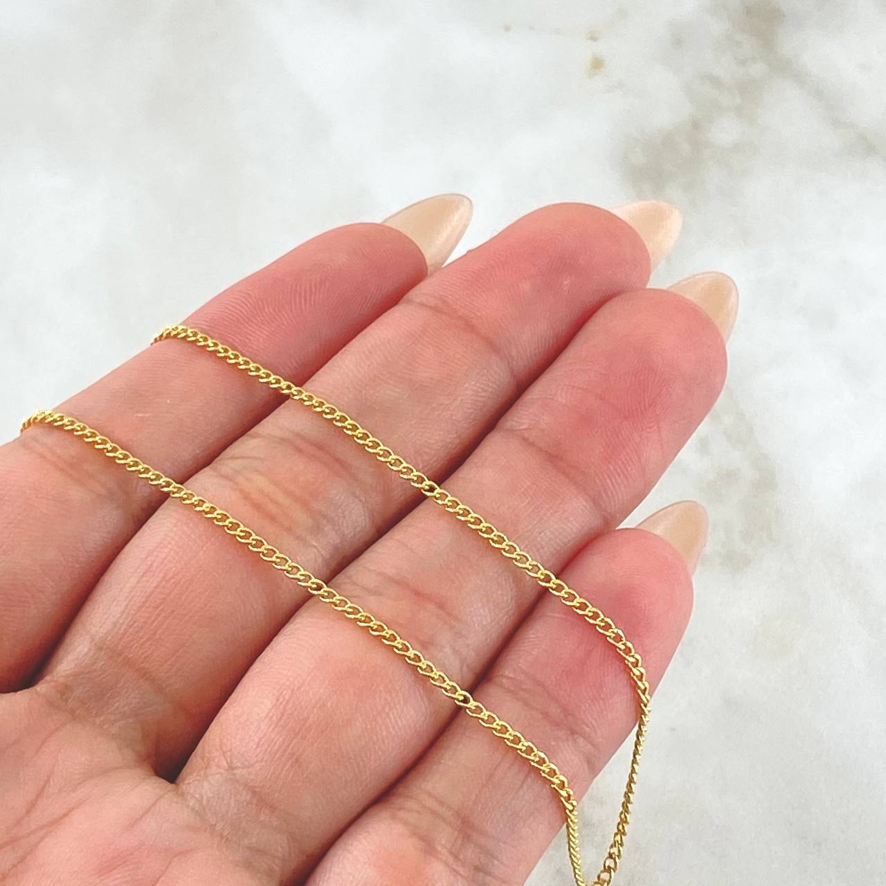 Cadena Cubana 1.3gr / 19 3/4 in / 1.5mm Oro Amarillo +1 18K