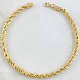 Rope Bracelet 2.9gr / 19.5cm / 18K Gold +3