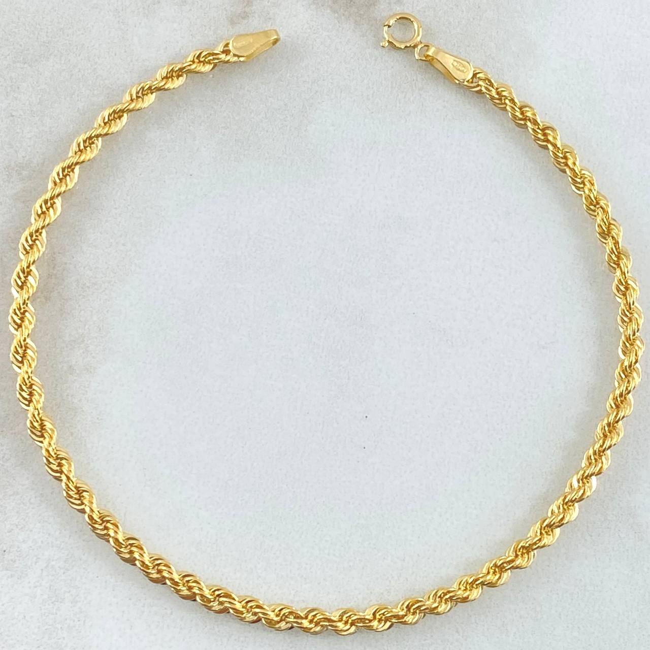 Rope Bracelet 1.3gr / 7 1/2 in / 18K Gold +3 $