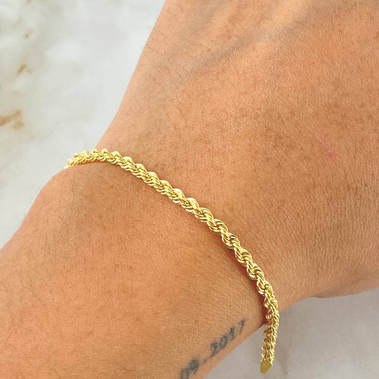 Rope Bracelet 1.9gr / 19.5cm / 18K Gold +3