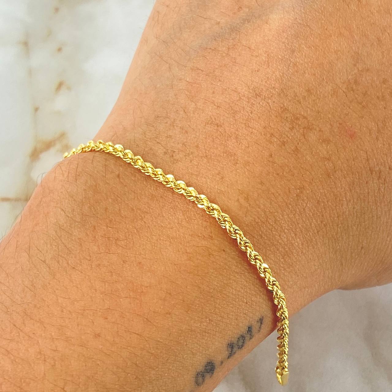 Rope Bracelet 1.45gr / 19cm / 18K Yellow Gold +3