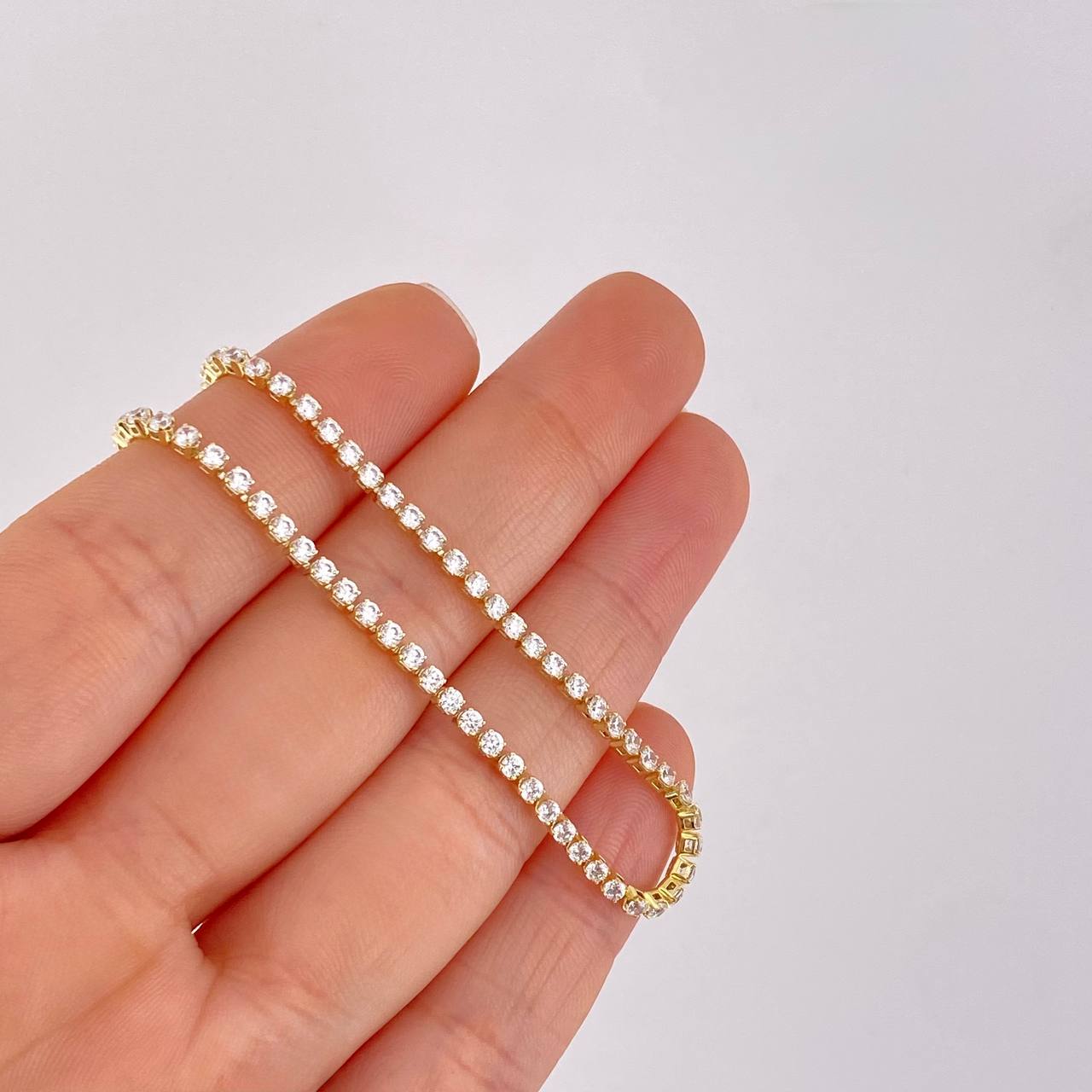 Cadena Aro Seguido Tenis 5.7g / 26 in / 1.2mm Oro Amarillo 18K