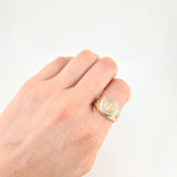 Saint Benedict Ring 6.1 g / T9 1/2 Three Golds 18K