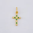 Pendant Dense Cross 0.7 g / 3/4 in Yellow Gold 18K