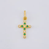 Pendant Dense Cross 0.7 g / 3/4 in Yellow Gold 18K