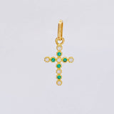 Pendant Dense Cross 0.7 g / 3/4 in Yellow Gold 18K