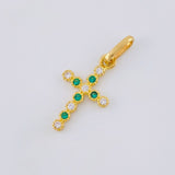 Pendant Dense Cross 0.7 g / 3/4 in Yellow Gold 18K
