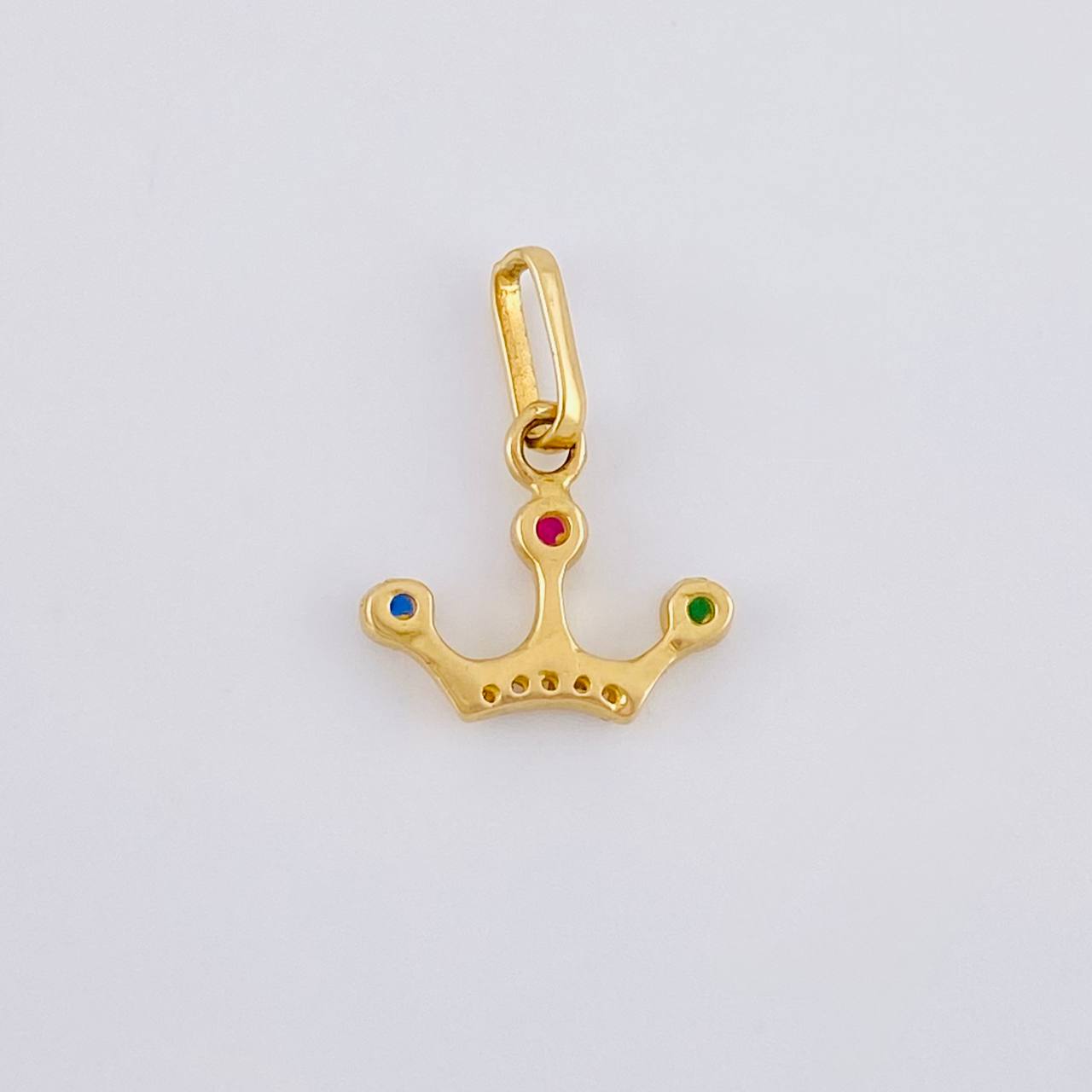 Dije Corona Tres Puntas 0.8 g / 1/2 in Oro Amarillo 18K