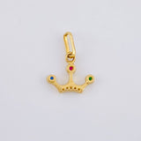 Dije Corona Tres Puntas 0.8 g / 1/2 in Oro Amarillo 18K