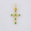 Pendant Dense Cross 0.7 g / 3/4 in Yellow Gold 18K