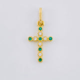 Pendant Dense Cross 0.7 g / 3/4 in Yellow Gold 18K