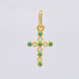 Pendant Dense Cross 0.7 g / 3/4 in Yellow Gold 18K