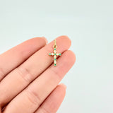 Pendant Dense Cross 0.7 g / 3/4 in Yellow Gold 18K