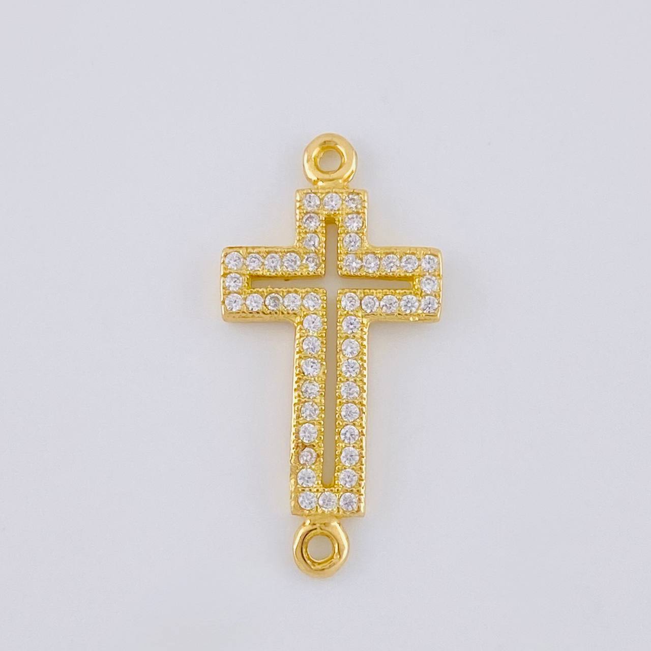 Herraje Cruz Tupida 1.6 g / 1 in Oro Amarillo 18K