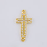 Herraje Cruz Tupida 1.6 g / 1 in Oro Amarillo 18K