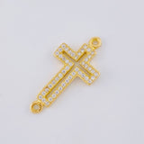 Herraje Cruz Tupida 1.6 g / 1 in Oro Amarillo 18K