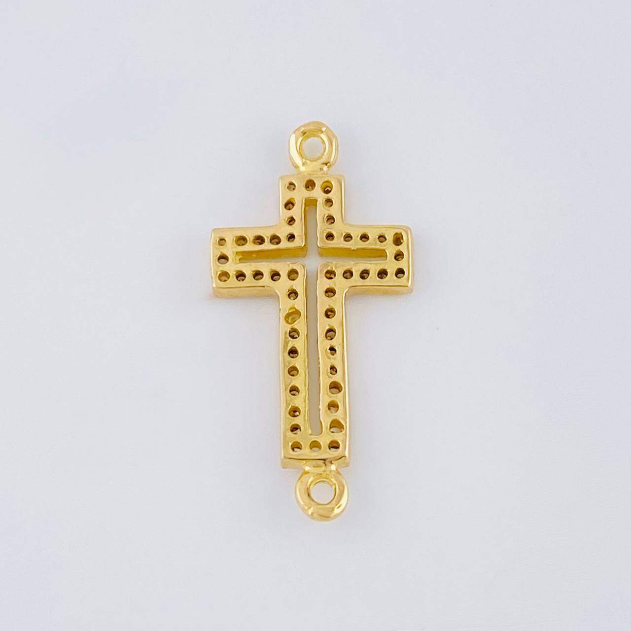 Herraje Cruz Tupida 1.6 g / 1 in Oro Amarillo 18K