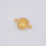 Herraje Circulo Corona 1.45 g / 1/2 in Oro Amarillo 18K