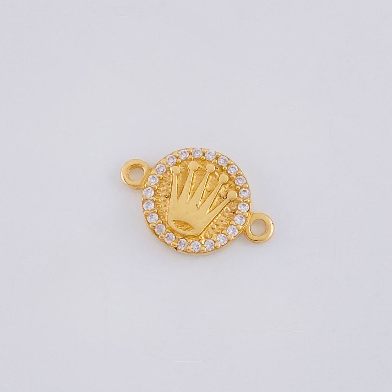 Herraje Circulo Corona 1.4 g / 1/2 in Oro Amarillo 18K