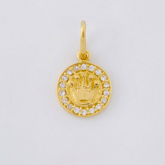 Dije Corona 1.5 g / 3/4 in Oro Amarillo 18K