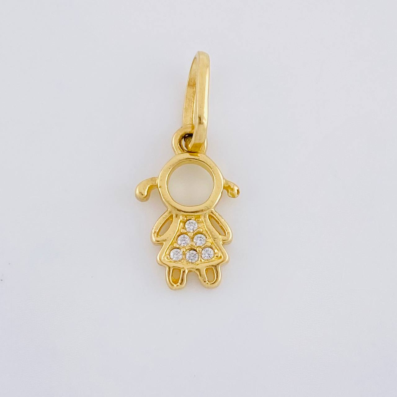 Pendant Girl 1 g / 3/4 in Yellow Gold 18K