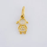 Pendant Girl 1 g / 3/4 in Yellow Gold 18K