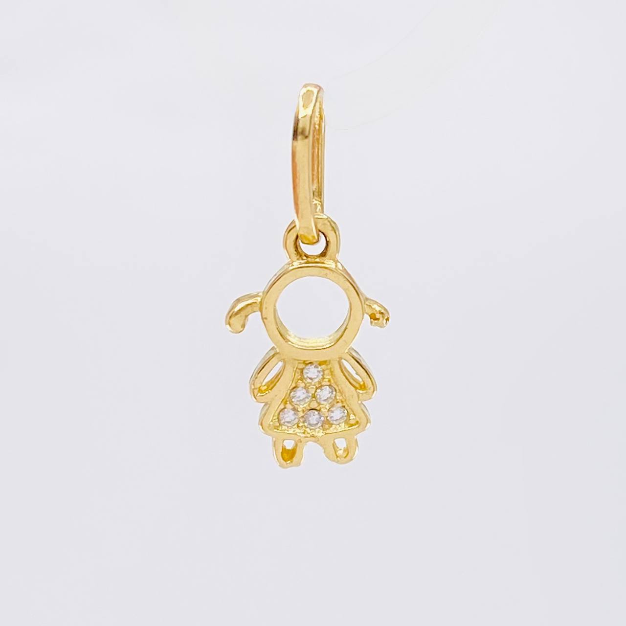 Pendant Girl 1 g / 3/4 in Yellow Gold 18K