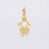 Pendant Girl 1 g / 3/4 in Yellow Gold 18K