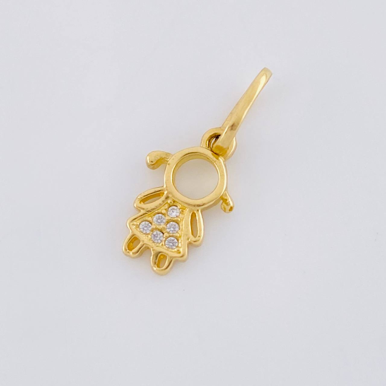 Pendant Girl 1 g / 3/4 in Yellow Gold 18K