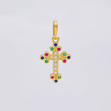 Dije Cruz Tupida 1.1 g / 3/4 in Oro Amarillo 18K