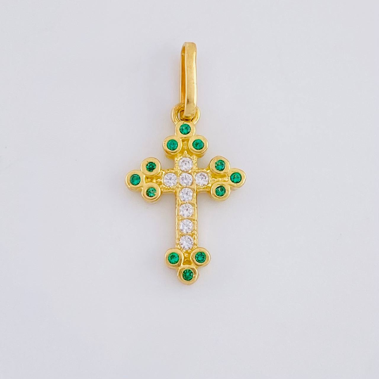Dije Cruz Tupida 1.05 g / 3/4 in Oro Amarillo 18K