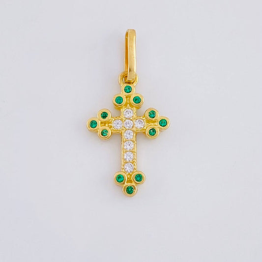 Dije Cruz Tupida 1.05 g / 3/4 in Oro Amarillo 18K