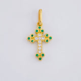 Dije Cruz Tupida 1.05 g / 3/4 in Oro Amarillo 18K