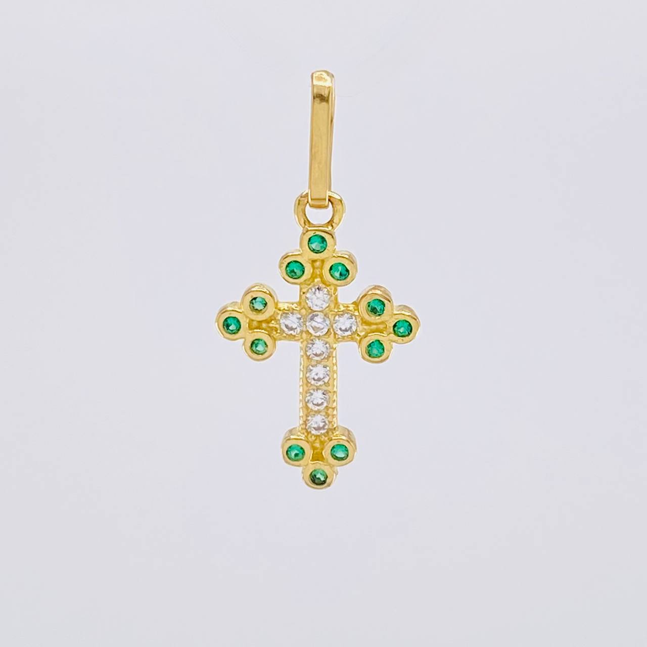 Dije Cruz Tupida 1.05 g / 3/4 in Oro Amarillo 18K