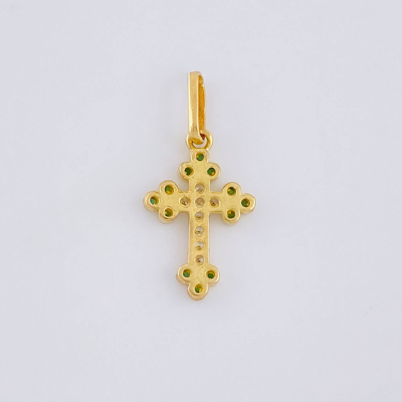 Dije Cruz Tupida 1.05 g / 3/4 in Oro Amarillo 18K