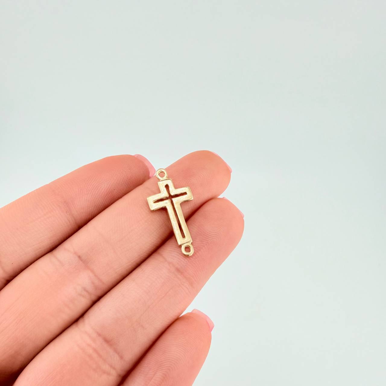 Herraje Cruz 1.35 g / 3/4 in Oro Amarillo 18K