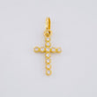 Dije Cruz Tupida 0.7 g / 3/4 in Oro Amarillo 18K