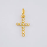 Dije Cruz Tupida 0.7 g / 3/4 in Oro Amarillo 18K