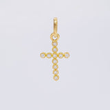 Dije Cruz Tupida 0.7 g / 3/4 in Oro Amarillo 18K